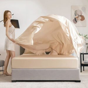 Custom Wholesale Silk Fitted Sheet or Flat sheet